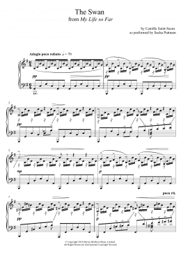 page one of The Swan (as performed by Sacha Puttnam) (Piano Solo)