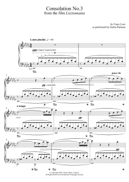 page one of Consolation No.3 In D Flat (as performed by Sacha Puttnam) (Piano Solo)