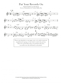page one of Put Your Records On (Violin Solo)