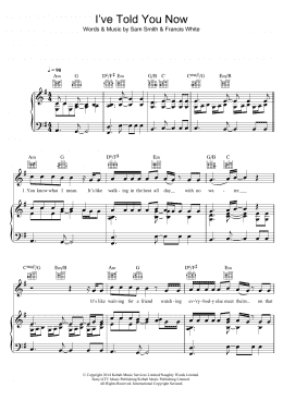 page one of I've Told You Now (Piano, Vocal & Guitar Chords)
