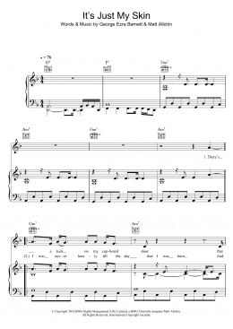 page one of It's Just My Skin (Piano, Vocal & Guitar Chords)