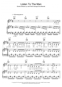 page one of Listen To The Man (Piano, Vocal & Guitar Chords)
