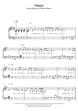 page one of Happy (Easy Piano)