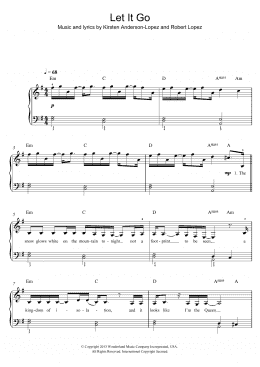page one of Let It Go (from Frozen) (Easy Piano)