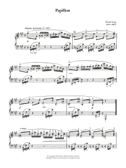 page one of Papillon (Piano Solo)