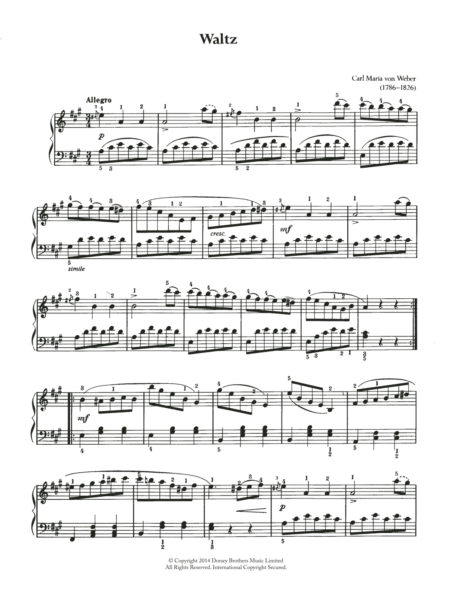 Waltz (J. 146 No. 4) (Piano Solo)