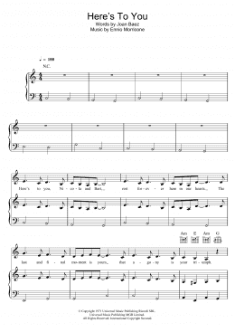 page one of Here's To You (Piano, Vocal & Guitar Chords)