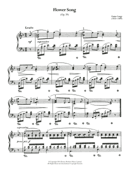 page one of Flower Song Op.39 (Piano Solo)