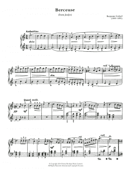 page one of Berceuse (From Jocelyn) (Piano Solo)
