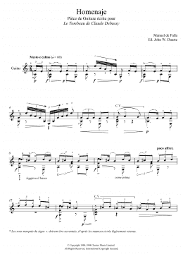 page one of Homenaje (Easy Guitar)