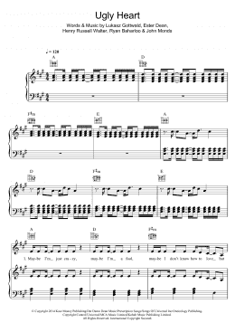 page one of Ugly Heart (Piano, Vocal & Guitar Chords)