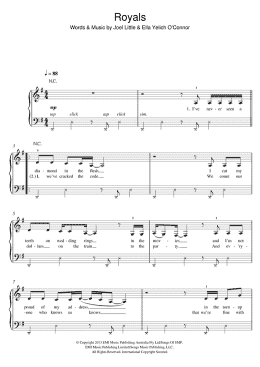 page one of Royals (Easy Piano)