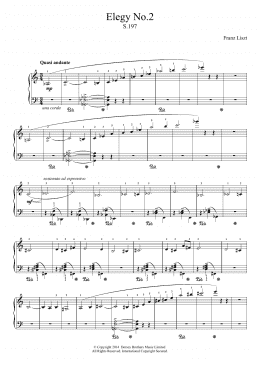 page one of Elegy No.2 (Piano Solo)