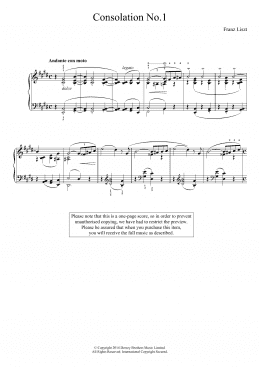 page one of Consolation No.1 (Piano Solo)