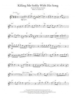 page one of Killing Me Softly With His Song (Flute Solo)