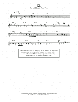page one of Rio (Flute Solo)