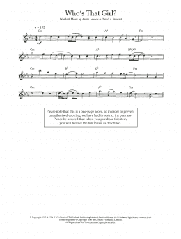 page one of Who's That Girl? (Flute Solo)