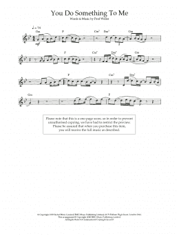 page one of You Do Something To Me (Flute Solo)