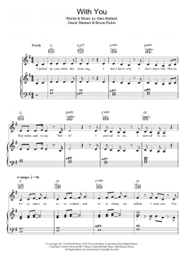 page one of With You (Piano, Vocal & Guitar Chords)