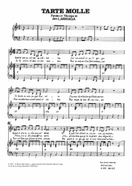 page one of Tarte Molle (Piano & Vocal)