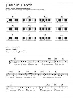 page one of Jingle Bell Rock (Piano Chords/Lyrics)