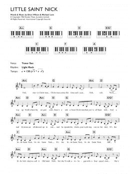page one of Little Saint Nick (Piano Chords/Lyrics)