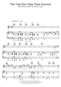 page one of This Train Don't Stop There Anymore (Piano, Vocal & Guitar Chords)