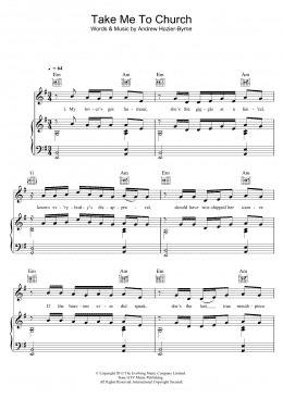 page one of Take Me To Church (Piano, Vocal & Guitar Chords (Right-Hand Melody))