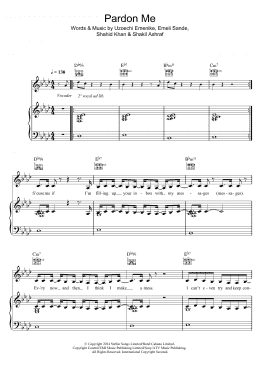 page one of Pardon Me (featuring Professor Green, Laura Mvula, Wilkinson and Ava Lily) (Piano, Vocal & Guitar Chords)