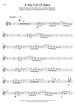 page one of A Sky Full Of Stars (Lead Sheet / Fake Book)