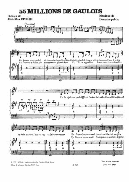 page one of 55,000,000 De Gaulois (Piano & Vocal)