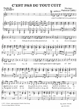 page one of C'est Pas Du Tout Cuit (Piano & Vocal)
