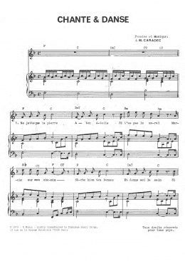 page one of Chante & Danse (Piano & Vocal)
