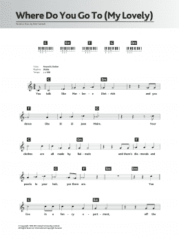 page one of Where Do You Go To (My Lovely) (Piano Chords/Lyrics)