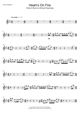 page one of Heart's On Fire (Lead Sheet / Fake Book)
