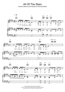 page one of All Of The Stars (Piano, Vocal & Guitar Chords)