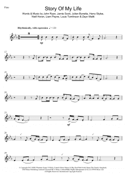 page one of Story Of My Life (Flute Solo)