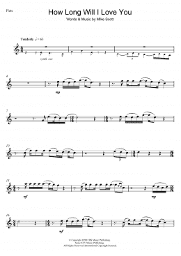 page one of How Long Will I Love You (Flute Solo)