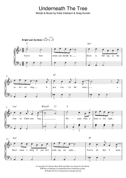 page one of Underneath The Tree (Beginner Piano (Abridged))