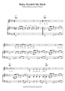 page one of Baby Scratch My Back (Piano, Vocal & Guitar Chords)