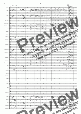 page one of Symphony No 18 4th movement