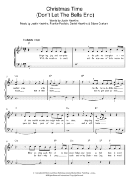 page one of Christmas Time (Don't Let The Bells End) (Beginner Piano (Abridged))