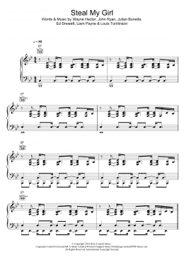 page one of Steal My Girl (Piano, Vocal & Guitar Chords)