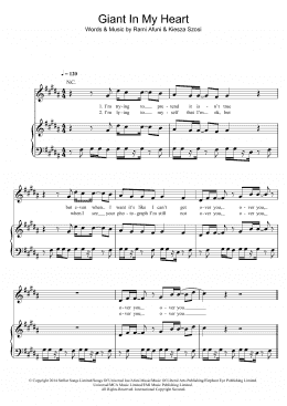 page one of Giant In My Heart (Piano, Vocal & Guitar Chords)