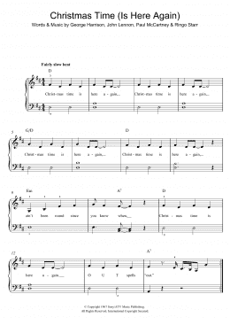page one of Christmas Time (Is Here Again) (Easy Piano)