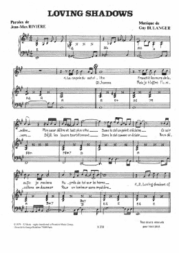 page one of Loving Shadows (Piano & Vocal)