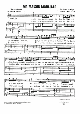 page one of Ma Maison Familiale (Piano & Vocal)