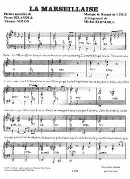 page one of La Marseillaise (Piano & Vocal)