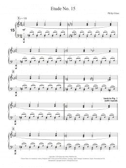 page one of Etude No. 15 (Piano Solo)