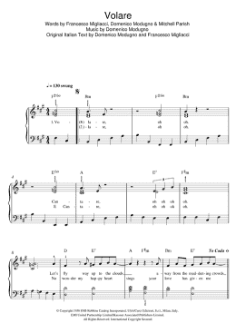 page one of Volare (Easy Piano)